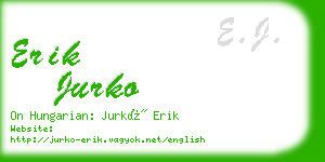 erik jurko business card